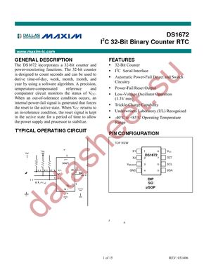 DS1672-33+ datasheet  